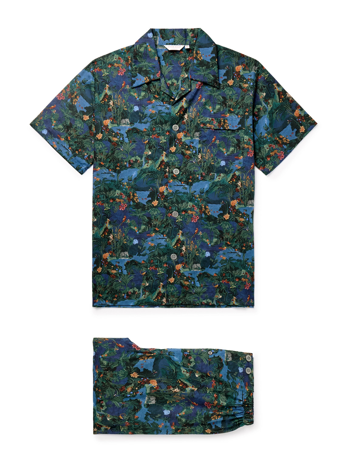 Derek Rose Ledbury 85 Printed Cotton-batiste Pyjama Set In Multi