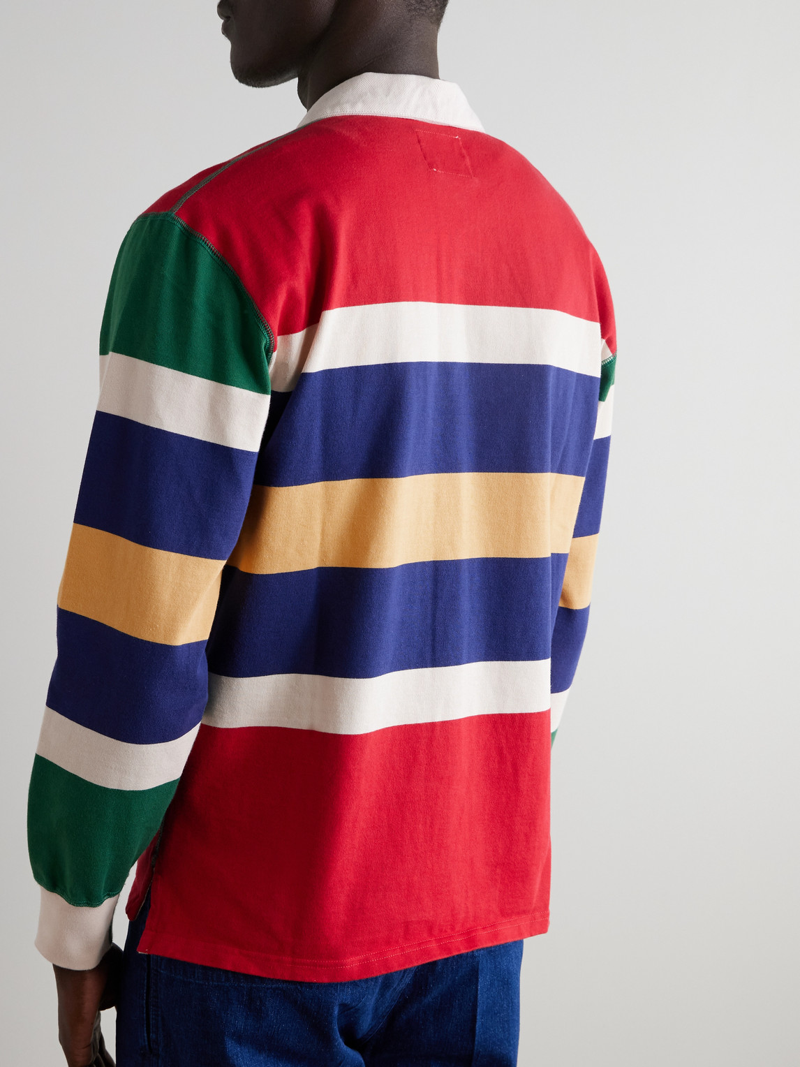 Drake's Striped Cotton-jersey Polo Shirt