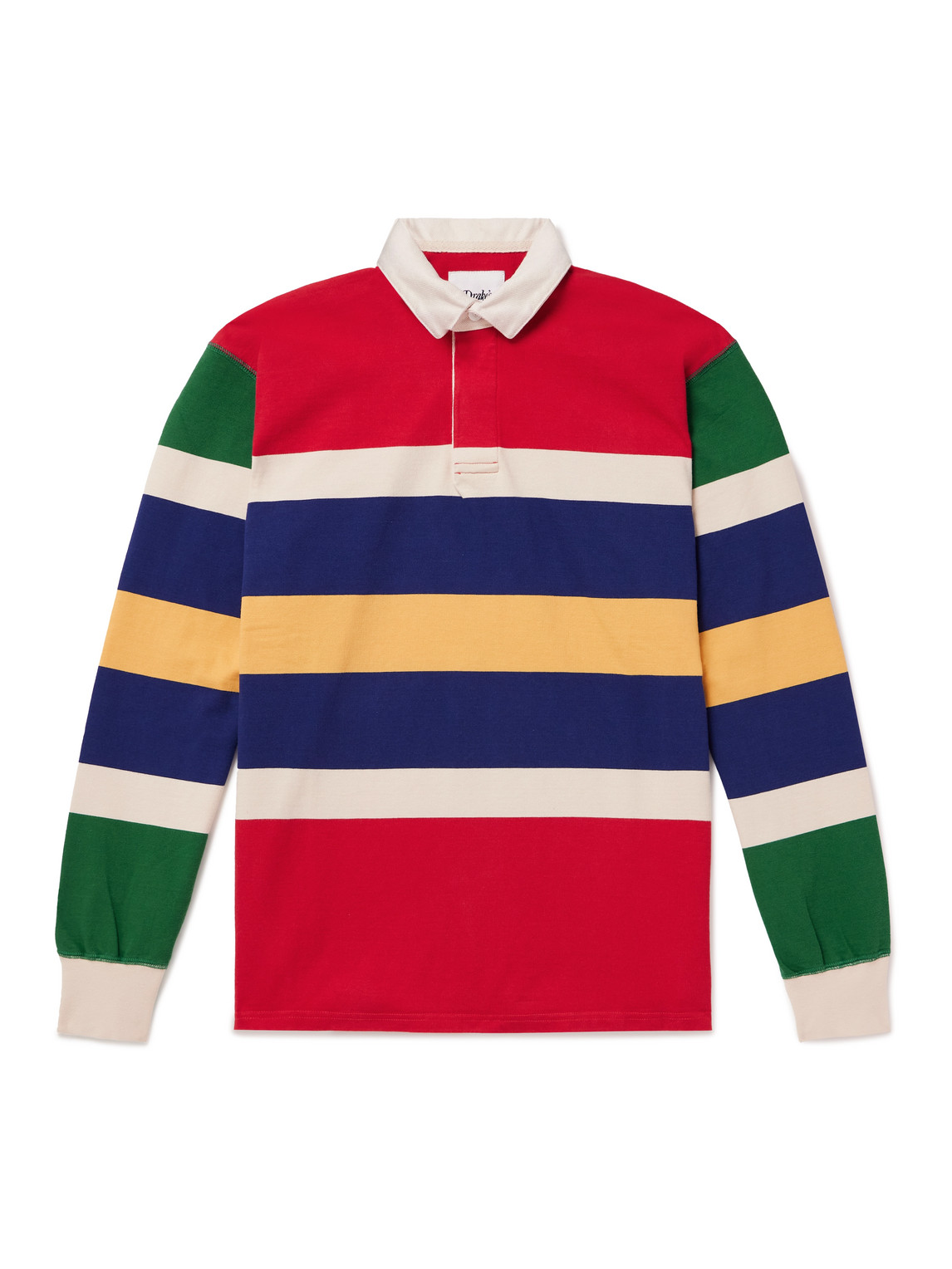 Drake's Striped Cotton-jersey Polo Shirt