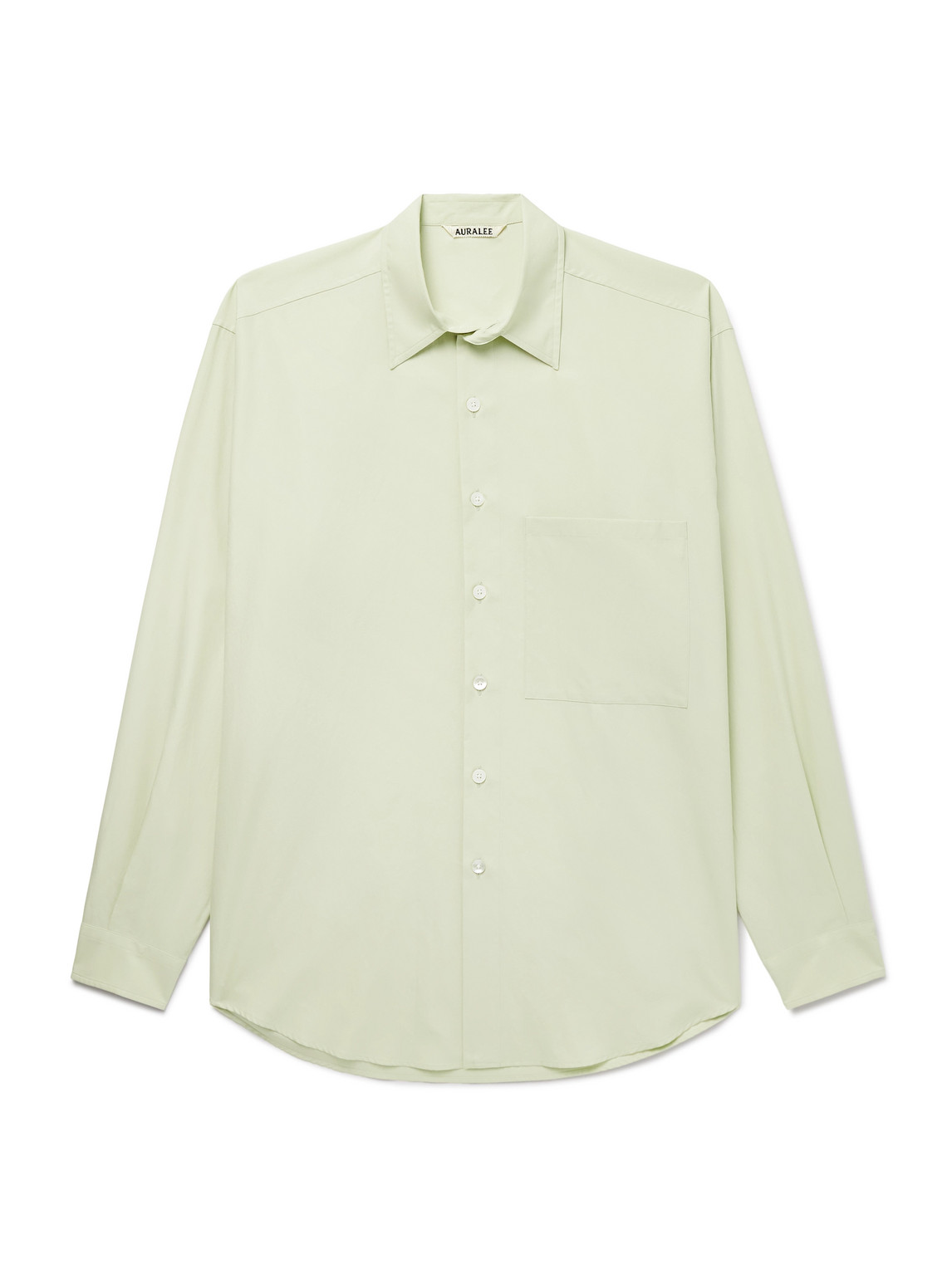 Oversized Washed Cotton-Poplin Shirt