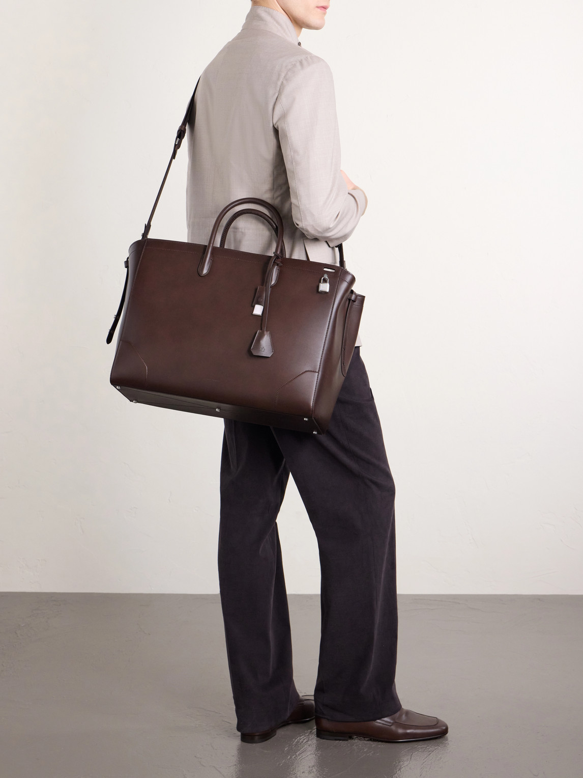  Dunhill - Century 45 Patina-leather Weekend Bag - Men - Brown 