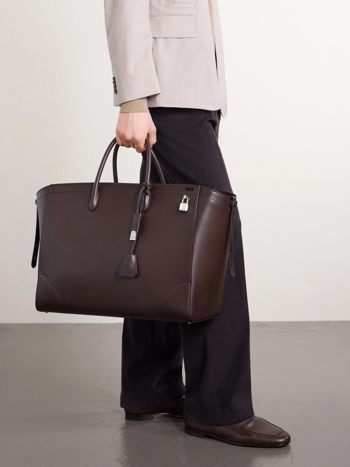 Century 45 Patina-Leather Weekend Bag — 2