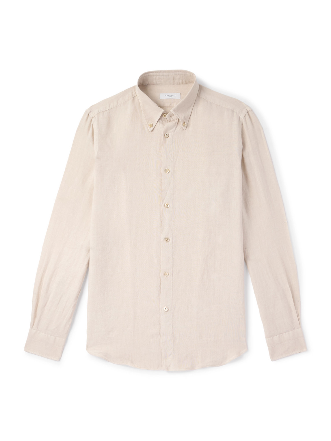 Button-Down Collar Linen Shirt