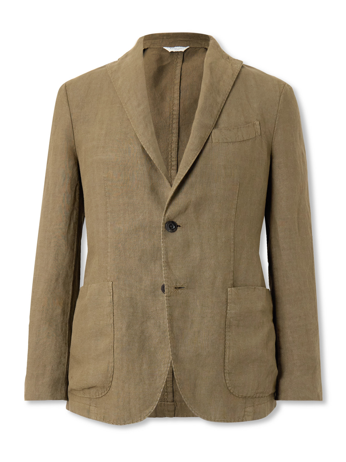 Boglioli Linen Suit Jacket In Brown