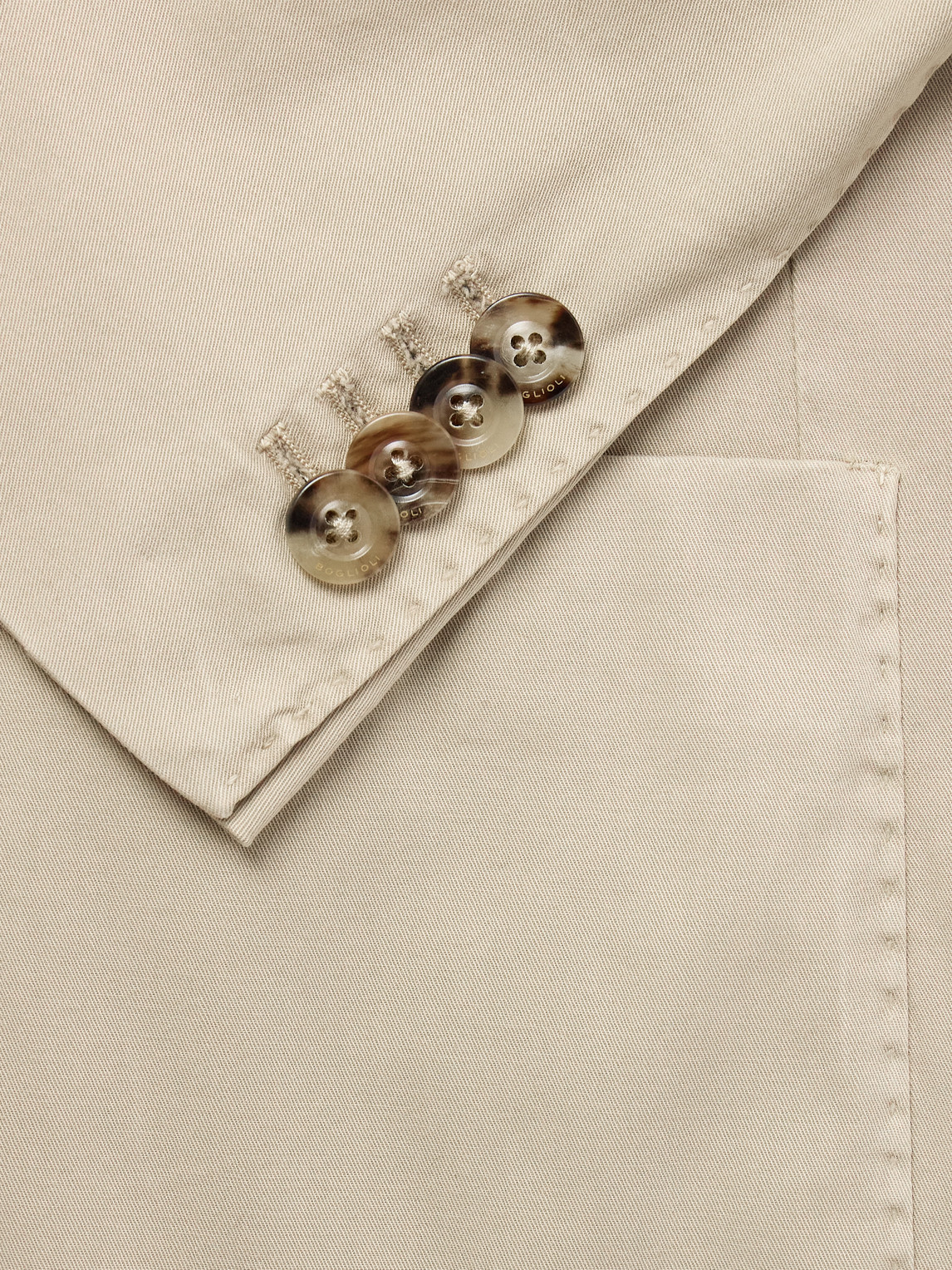 Boglioli Cotton-blend Twill Suit Jacket In Neutral
