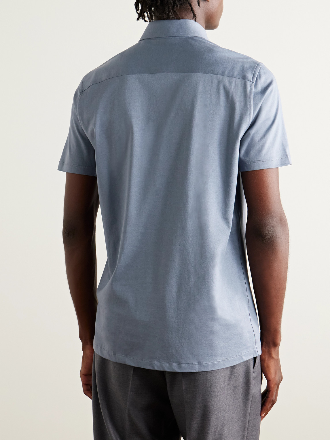 Boglioli Cotton-jersey Polo Shirt In Blue