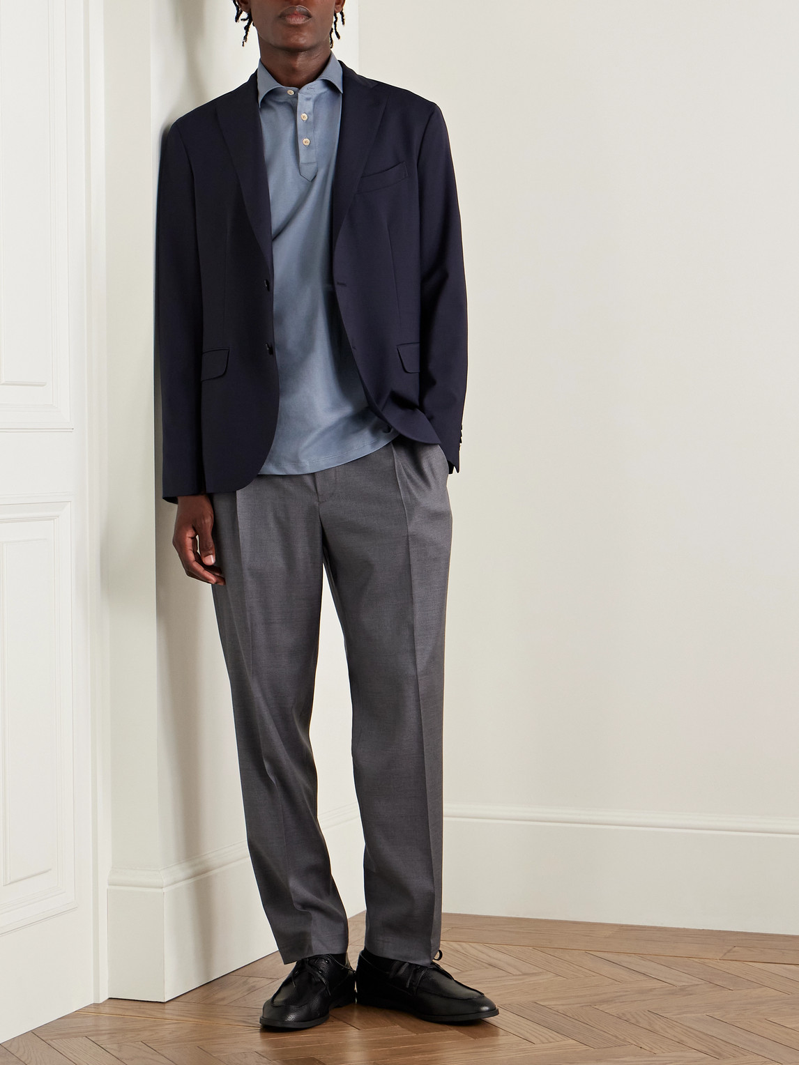 Boglioli Cotton-jersey Polo Shirt In Blue