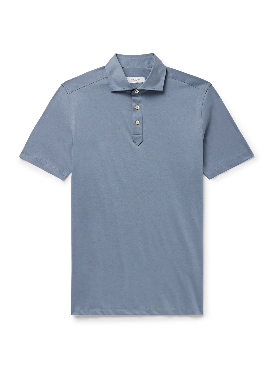 Boglioli Cotton-jersey Polo Shirt In Blue