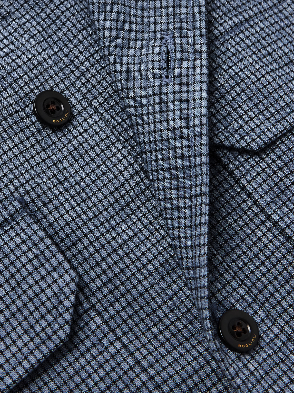 Boglioli David Checked Cotton-blend Overshirt In Blue