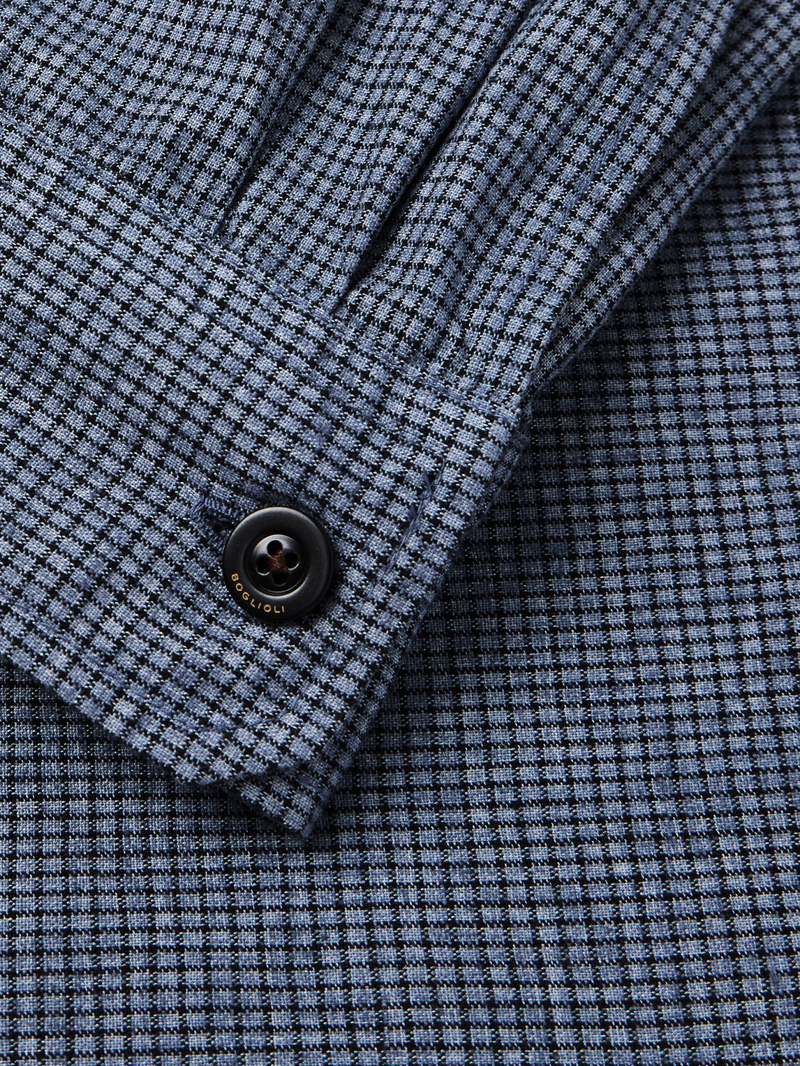 Boglioli David Checked Cotton-blend Overshirt In Blue