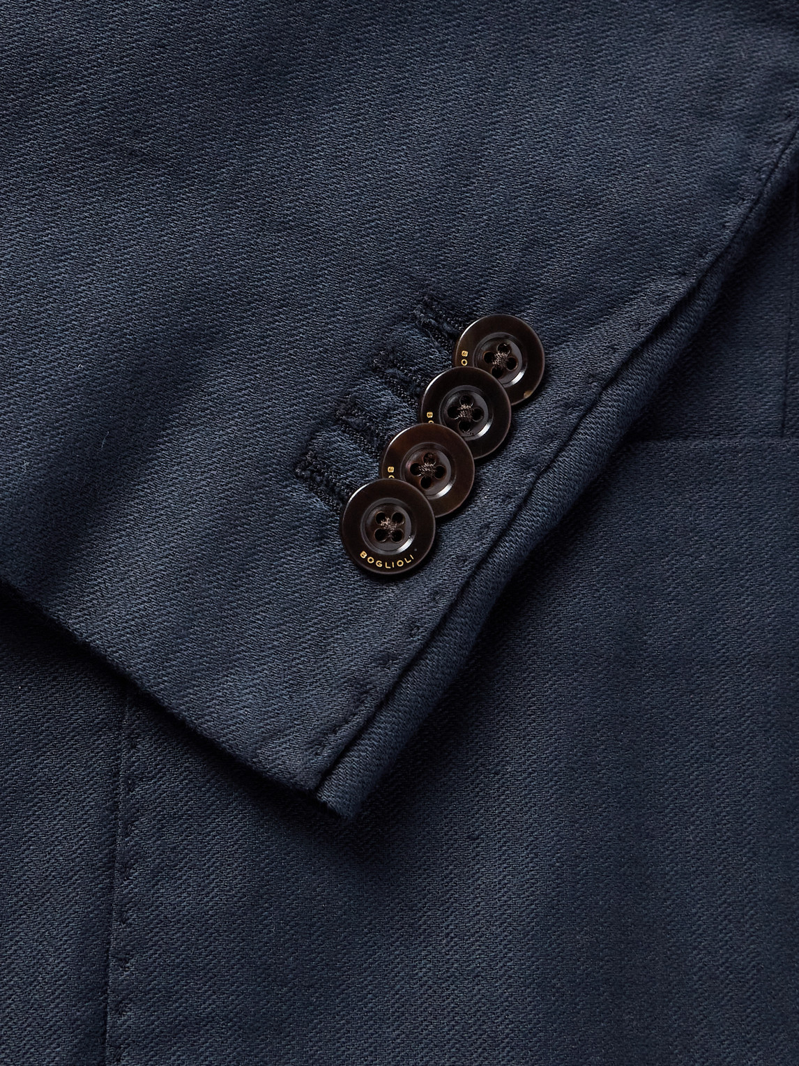 Boglioli Linen-blend Blazer In Blue