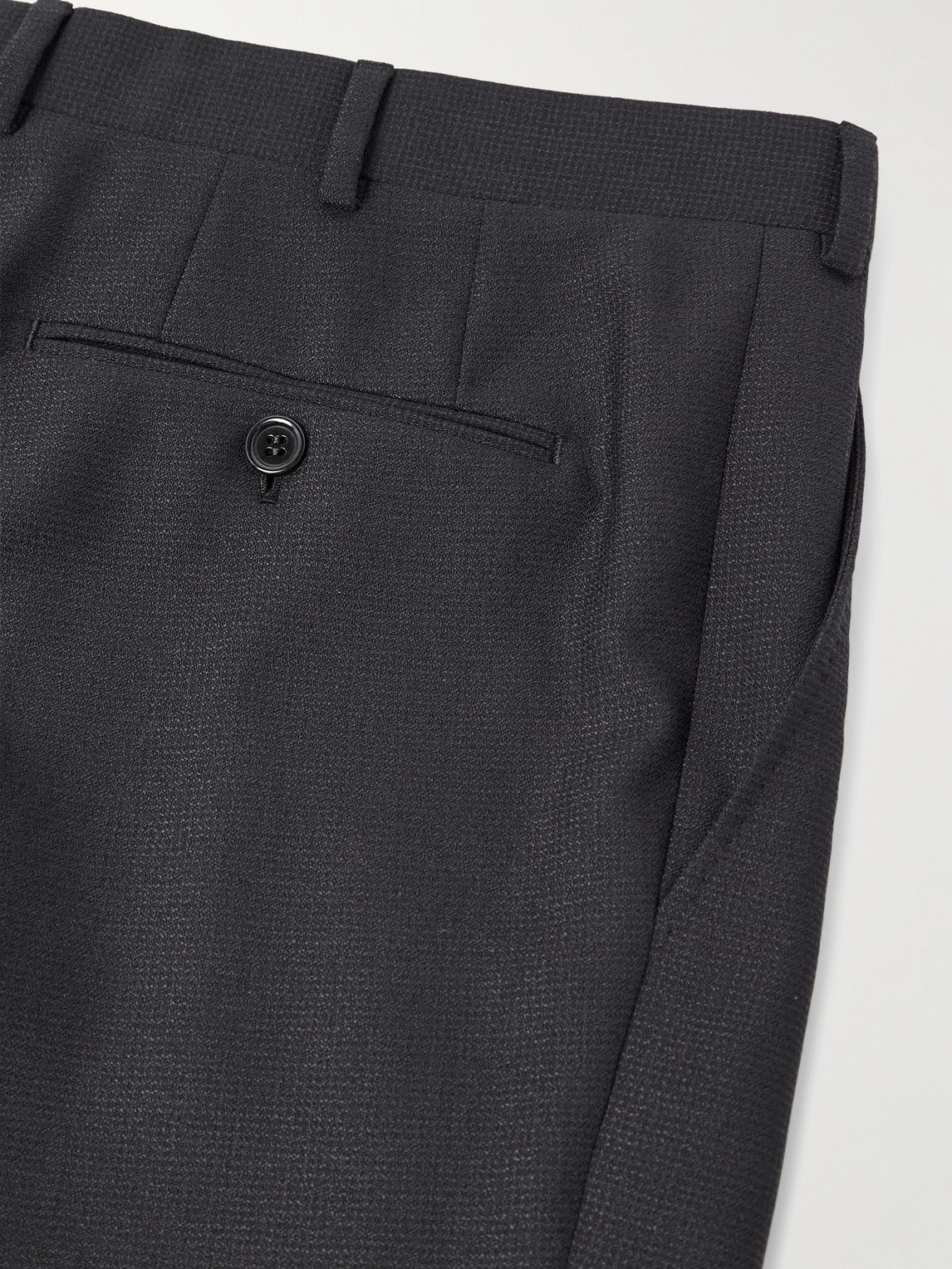 Straight-Leg Wool Suit Trousers