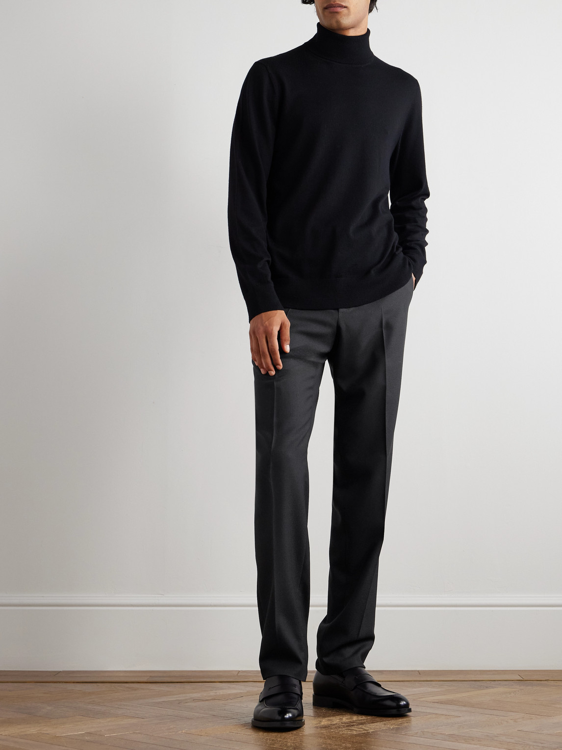 Straight-Leg Wool Suit Trousers — 2