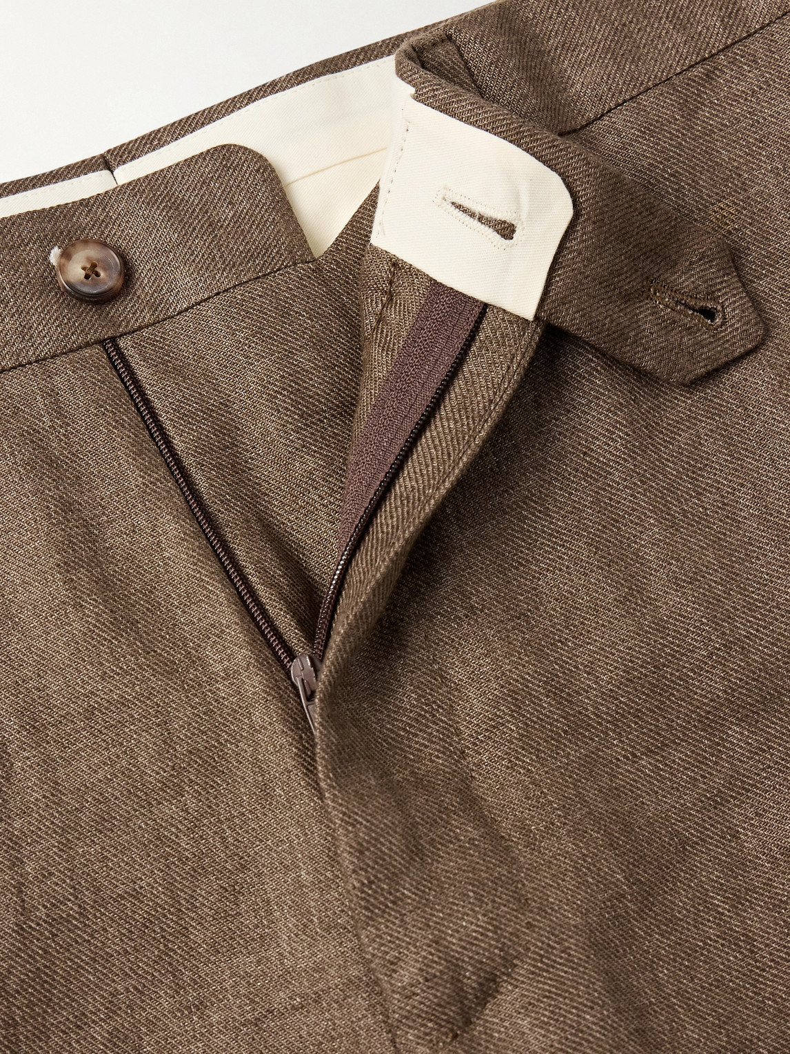 Slim-Fit Linen Suit Trousers