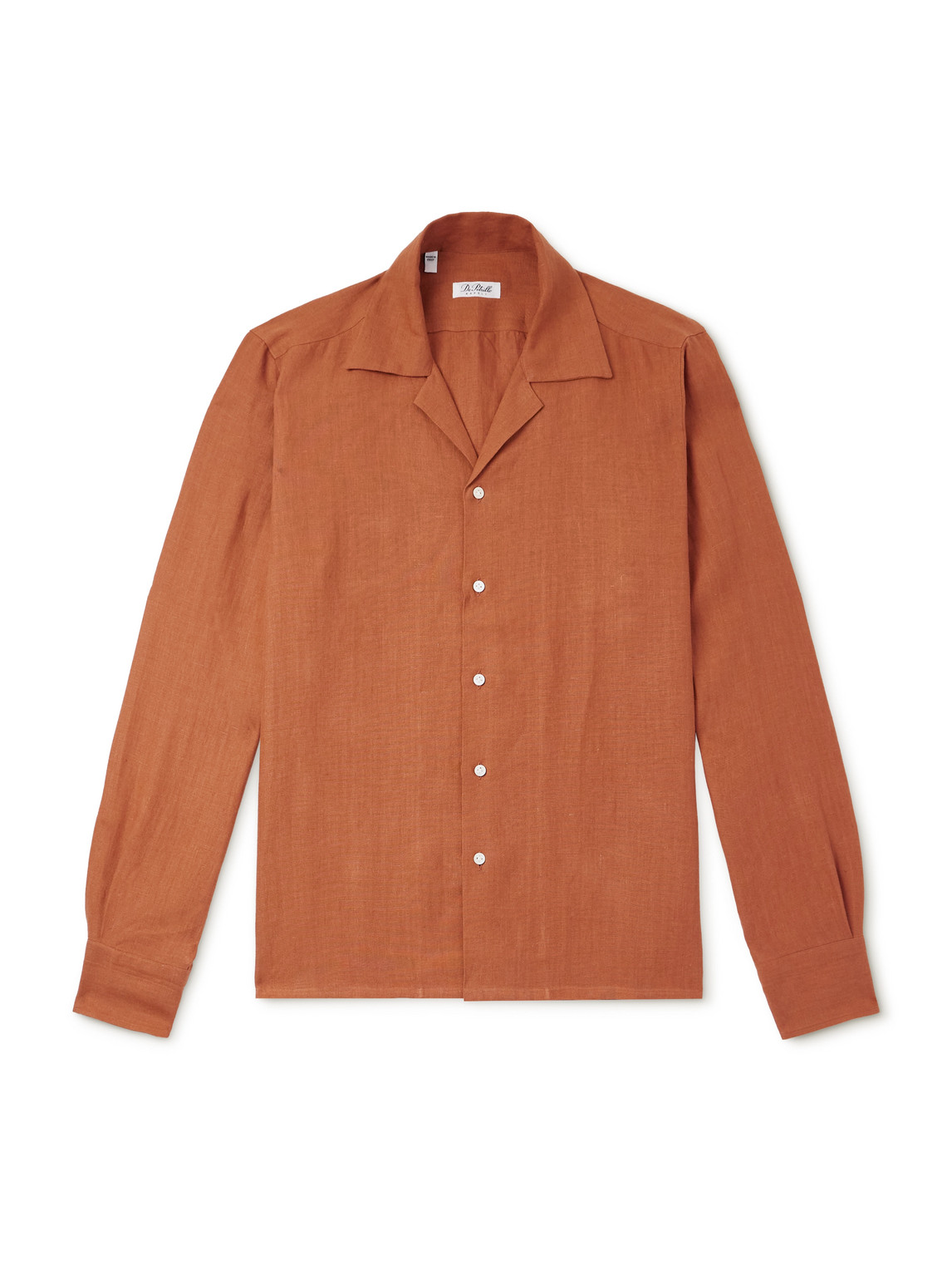 Camp-Collar Linen Shirt