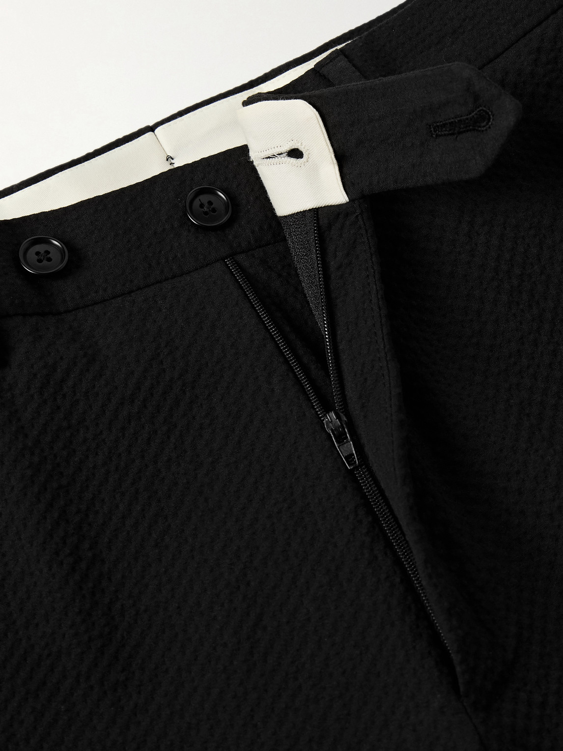 Slim-Fit Cotton-Blend Seersucker Suit Trousers