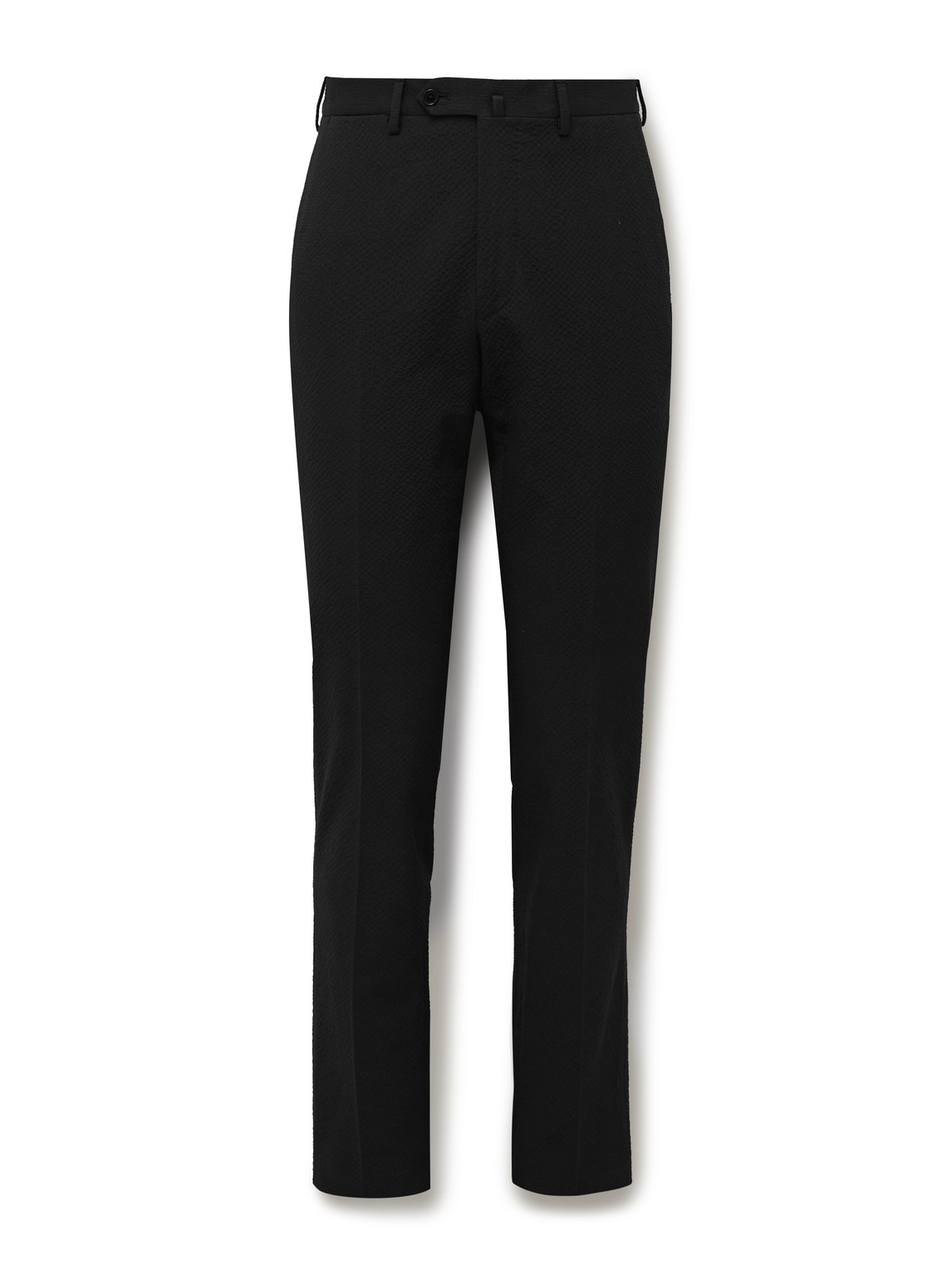 Slim-Fit Cotton-Blend Seersucker Suit Trousers