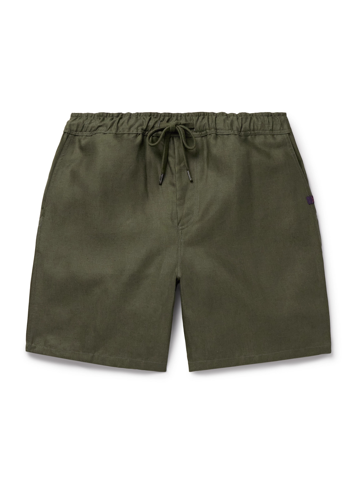 Derek Rose Sydney 2 Straight-leg Linen Drawstring Shorts In Green