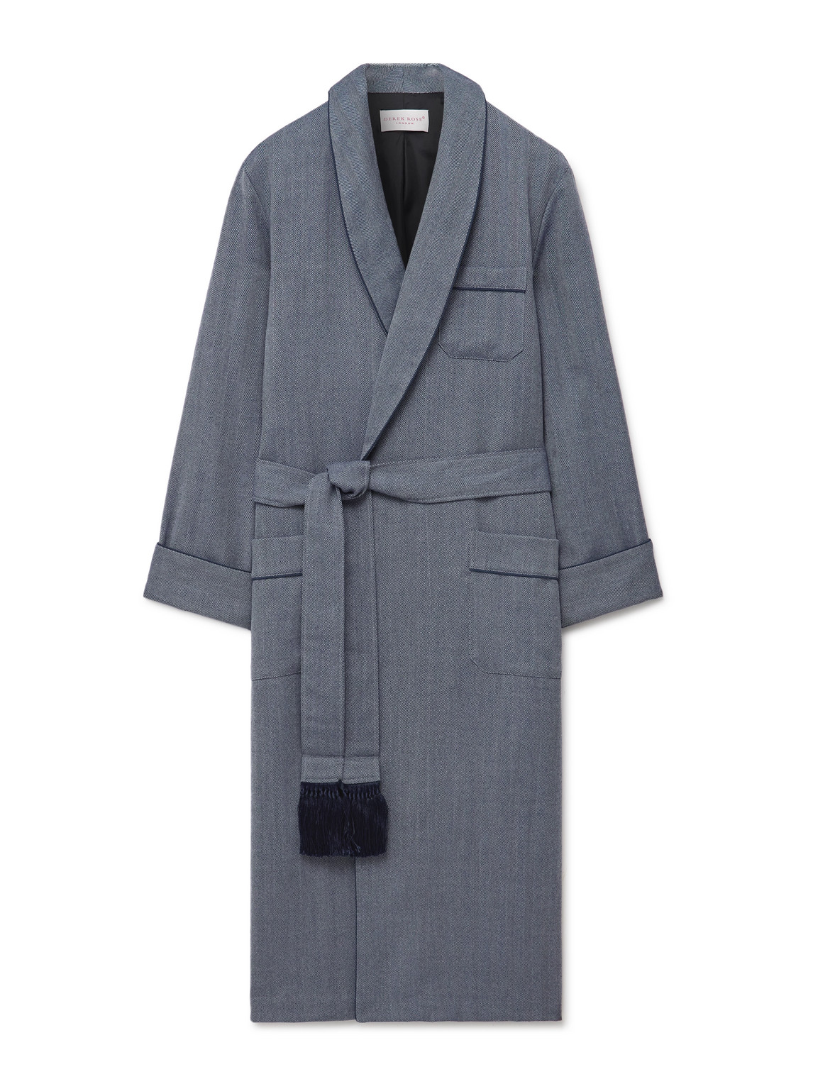 Lincoln 11 Belted Herringbone Wool Robe