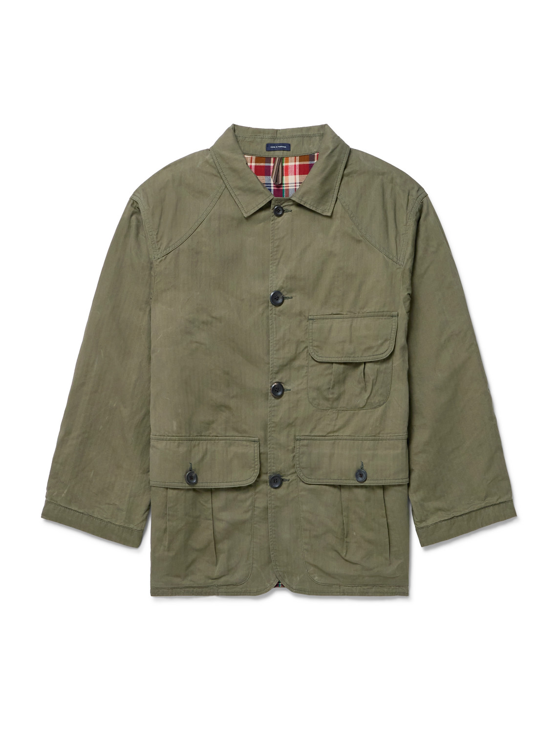 Drake's Cotton-twill Chore Jacket In Green