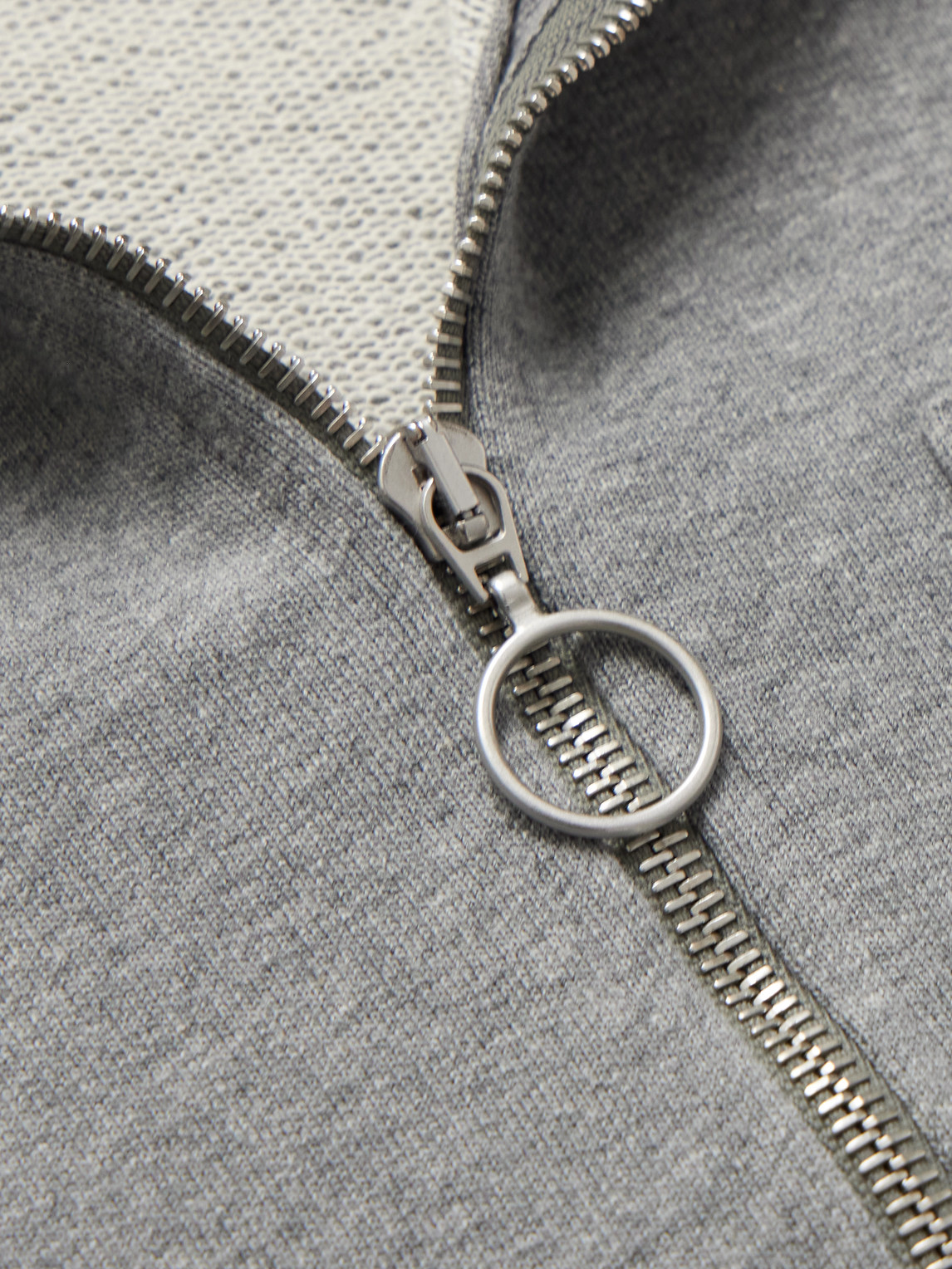Shop Drake's Cotton-jersey Half-zip Sweatshirt