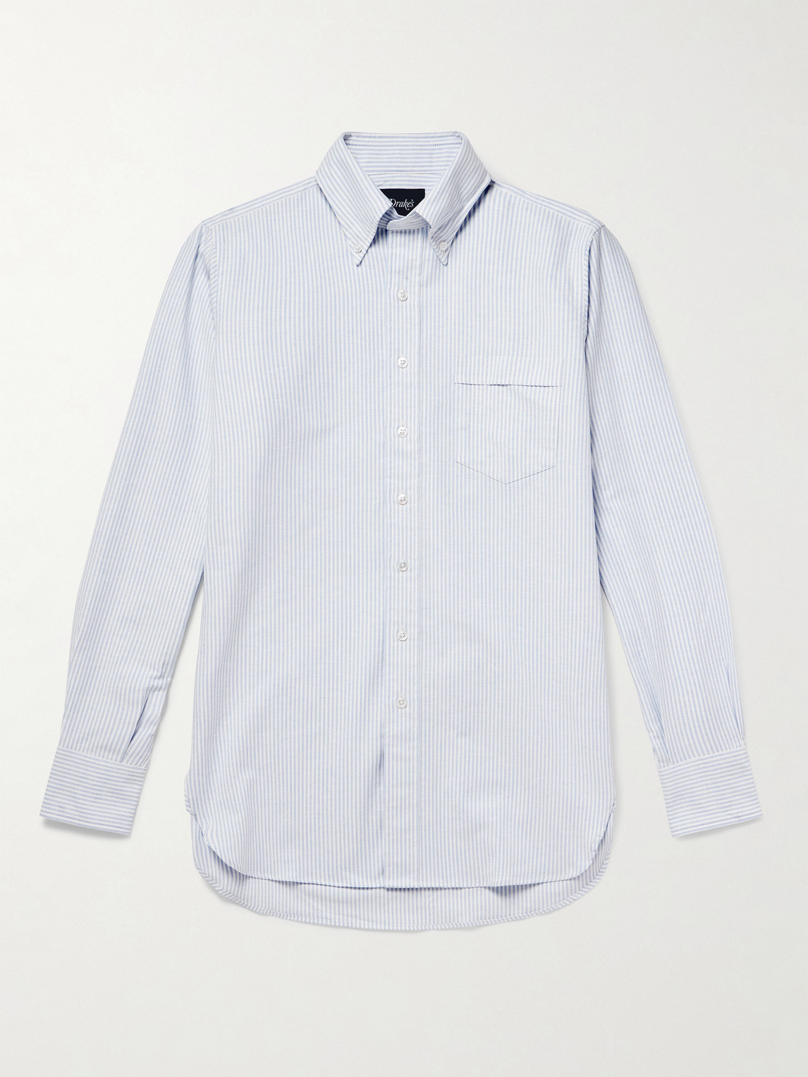 Button-Down Collar Striped Cotton Oxford Shirt