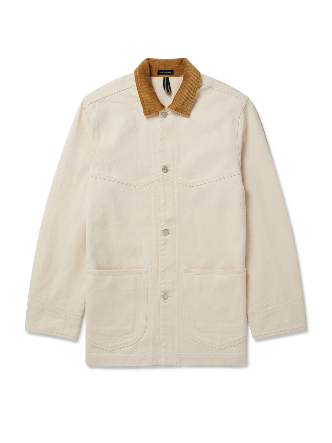 Drake's Corduroy-trimmed Cotton-twill Chore Jacket