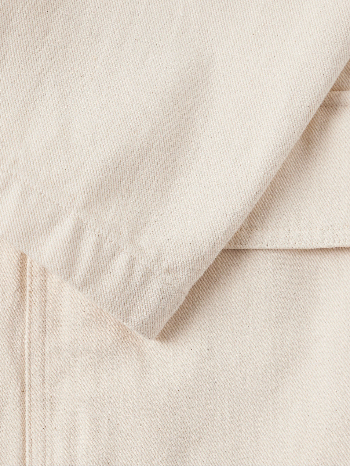 Shop Drake's Mk. Iv Games Denim Blazer In Neutrals