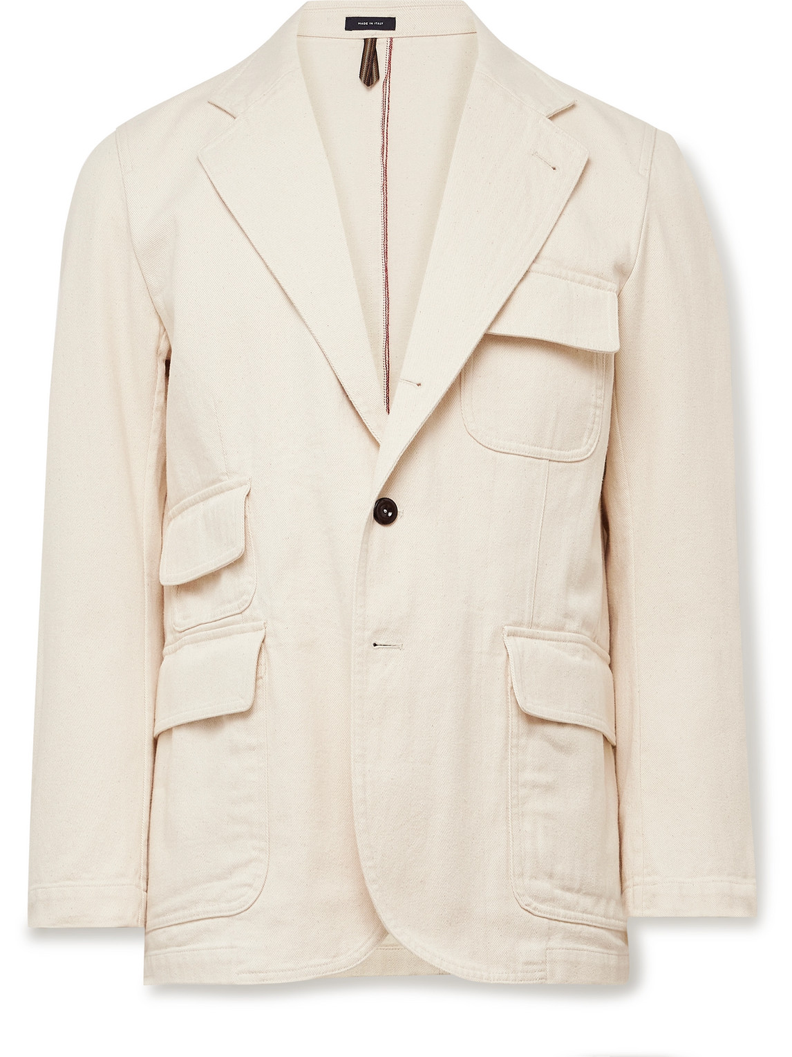 Drake's Mk. Iv Games Denim Blazer In Neutrals