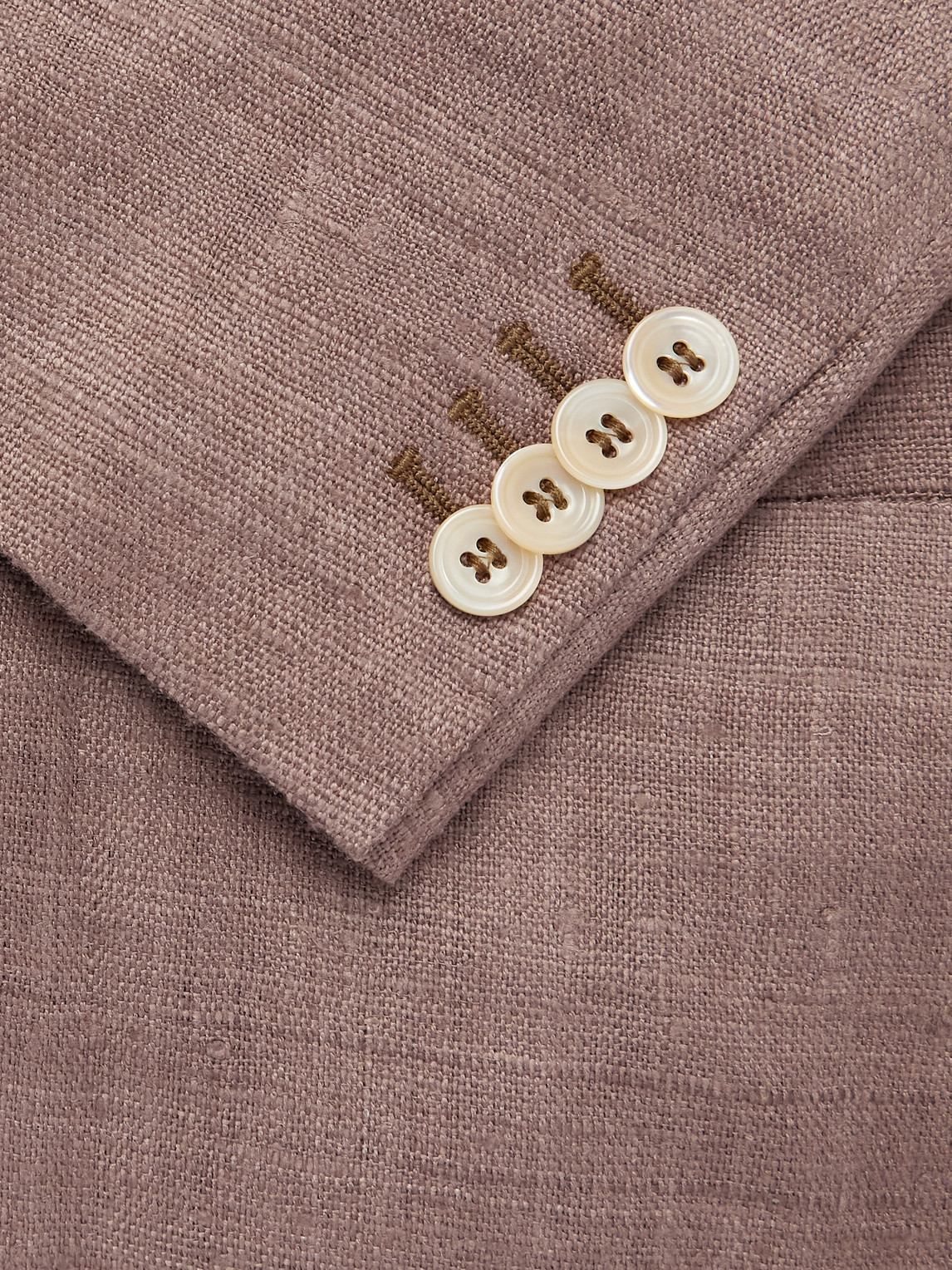 Shop Drake's Double-breasted Silk Blazer In Brown