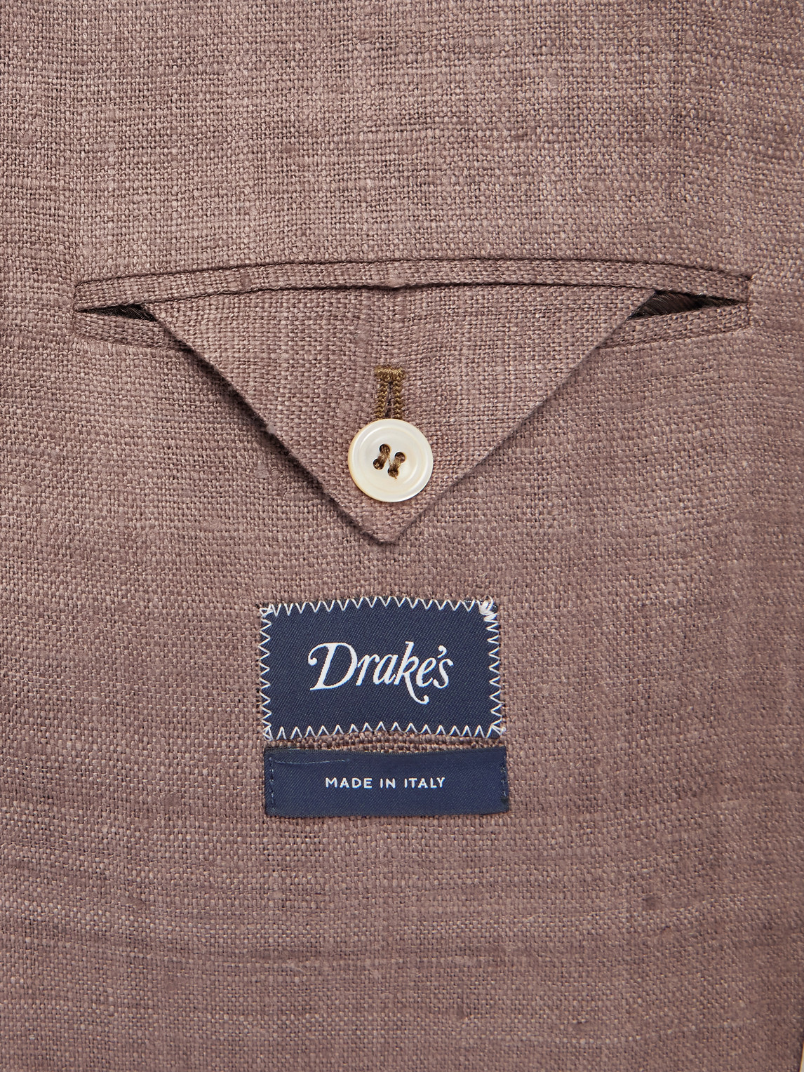 Shop Drake's Double-breasted Silk Blazer In Brown