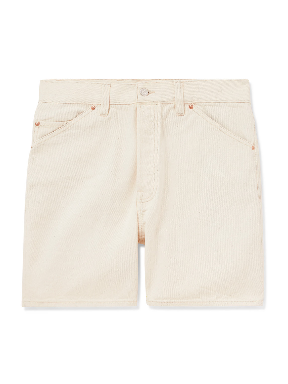 Drake's Straight-leg Pleated Cotton-twill Shorts In Neutrals