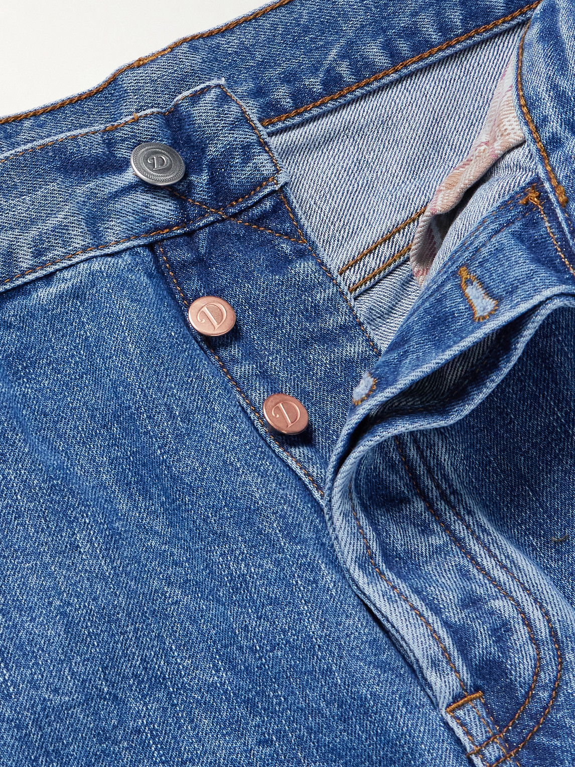DRAKE'S TAPERED SELVEDGE DENIM JEANS