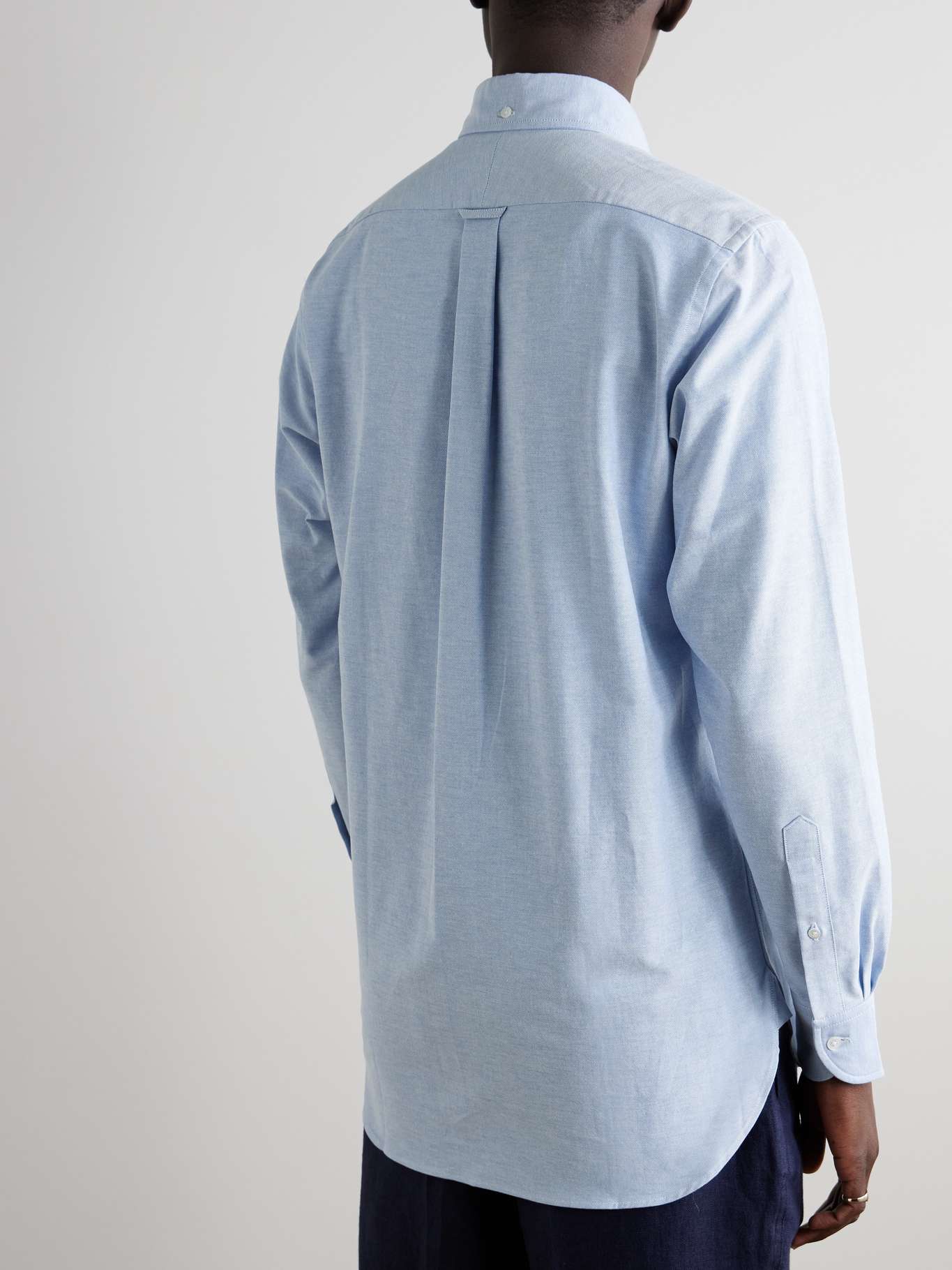 Oxford Yellow Button-Down Point Collar Men'S Short Sleeve Cotton Blend Men'S Dress Shirt main image 1