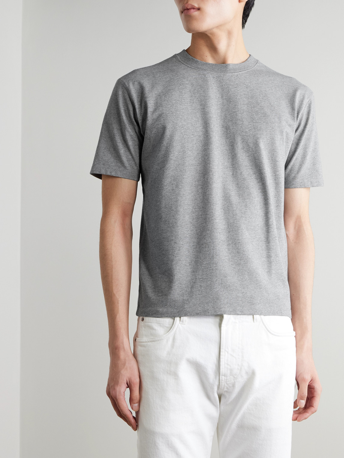 Shop Drake's Hiking Cotton-jersey T-shirt In Gray