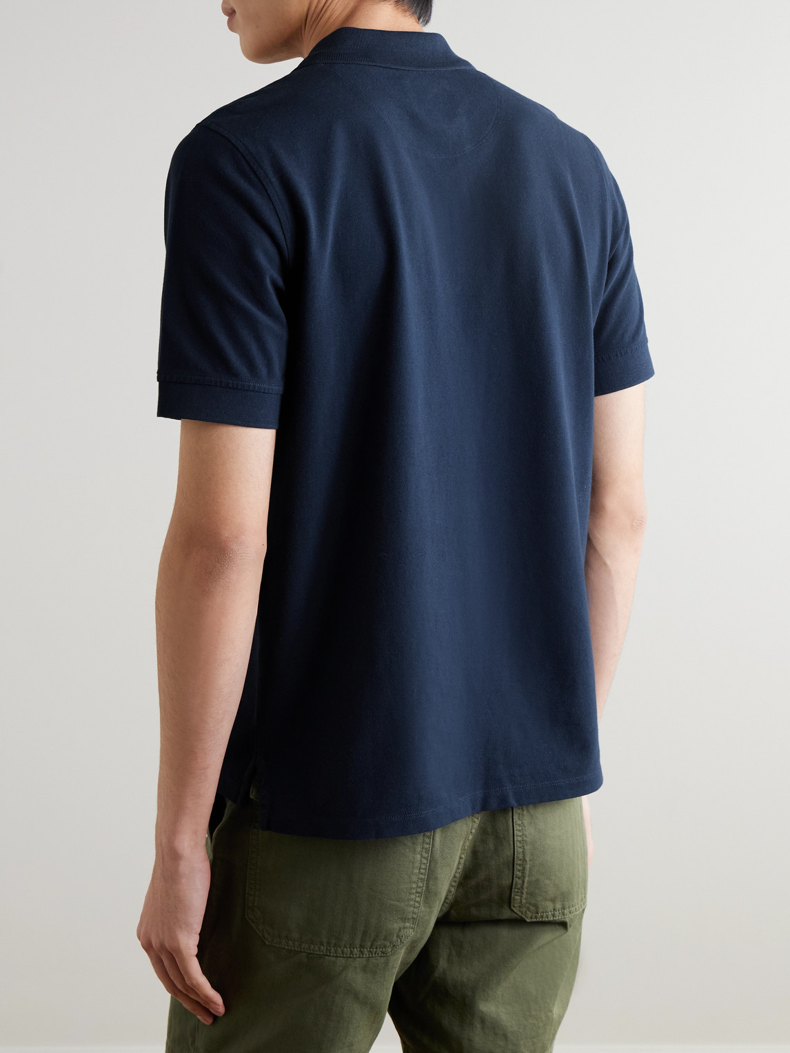 DRAKE'S COTTON-PIQUÉ POLO SHIRT