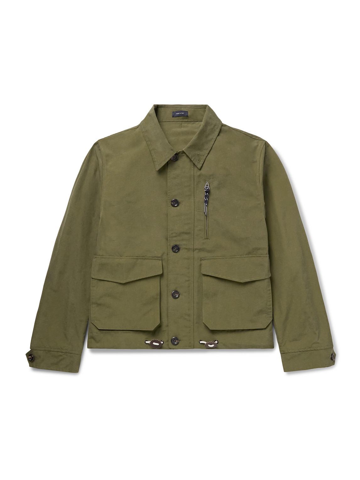 Drake's Cotton And Nylon-blend Jacket In Green