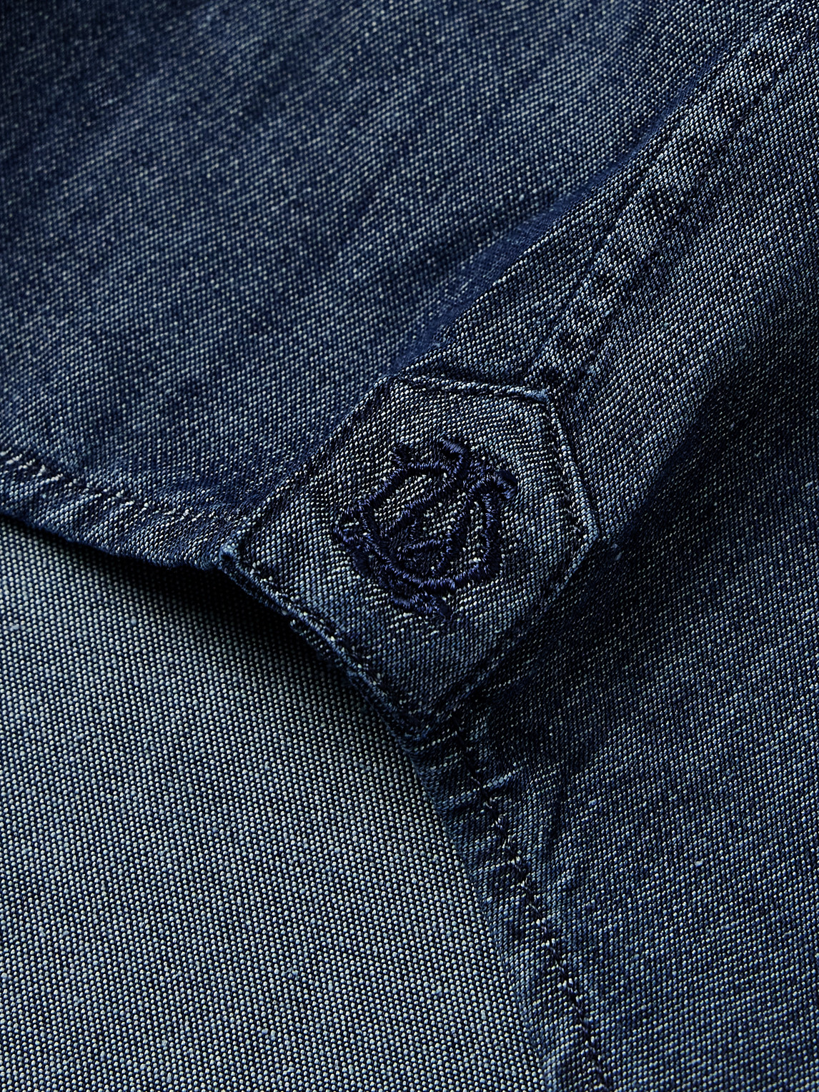 Dunhill Mulberry Silk And Cotton-blend Chambray Shirt In Blue