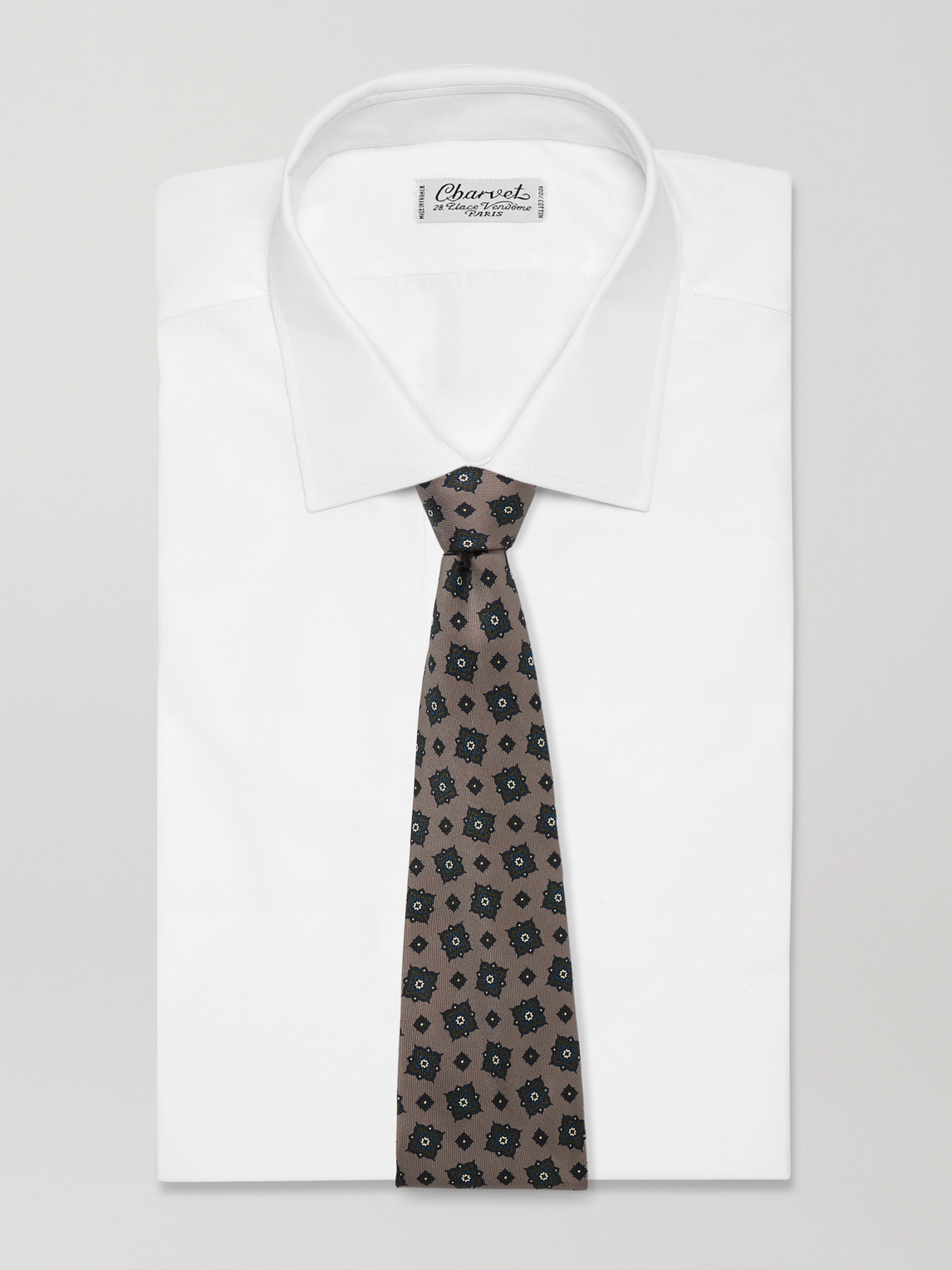 Dunhill 9.5cm Printed Mulberry Silk-twill Tie In Brown