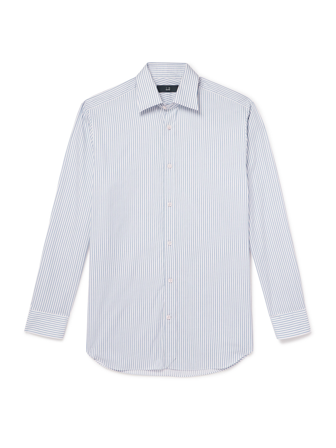 Dunhill Striped Cotton Shirt In Blue