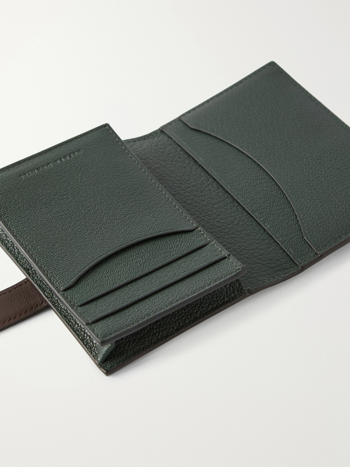  Dunhill - Alfred Business Card Case Patina-leather Cardholder - Men - Brown 