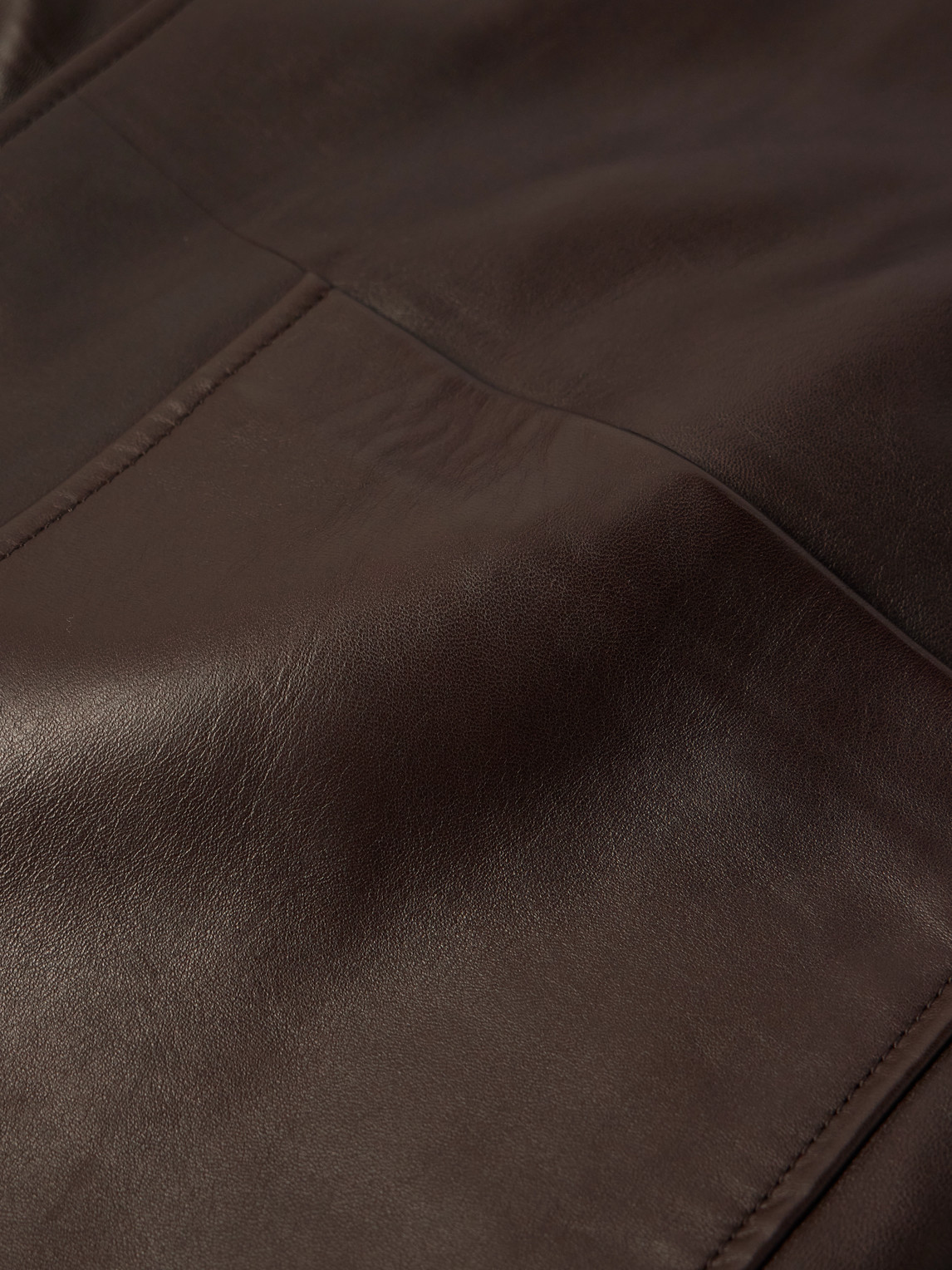 Dunhill Nehru-collar Leather Driving Jacket In Brown