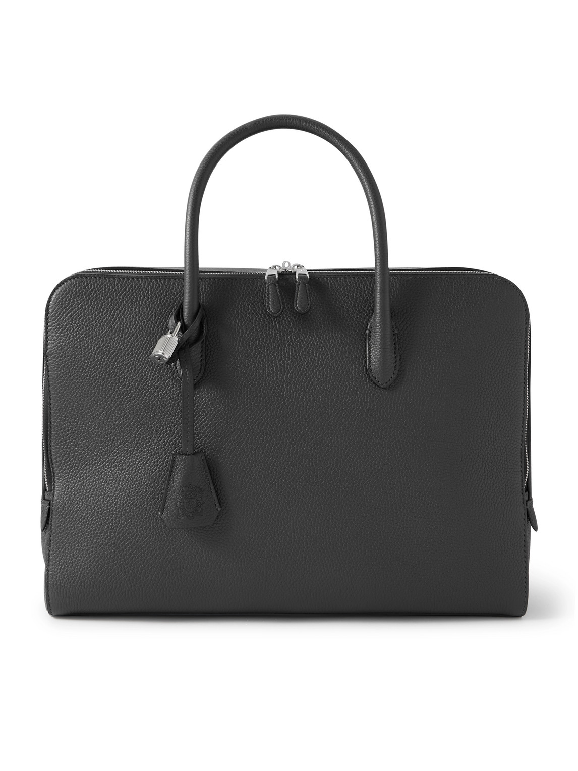 Dunhill Century Full-grain Leather Weekend Bag In Black