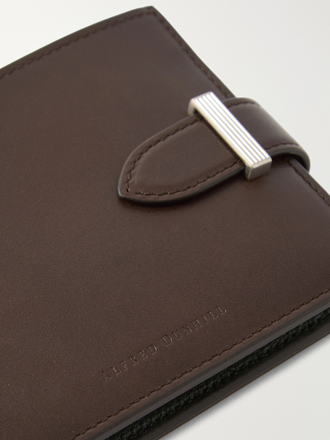  Dunhill - Alfred 4cc&cp Patina-leather Billfold Wallet - Men - Brown 