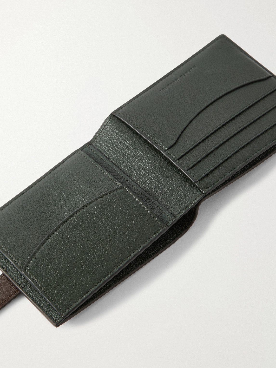  Dunhill - Alfred 4cc&cp Patina-leather Billfold Wallet - Men - Brown 