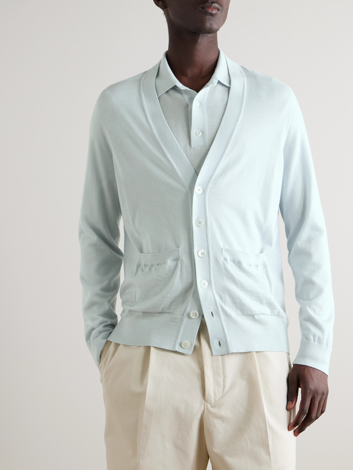 Dunhill Cashmere Cardigan In Gray