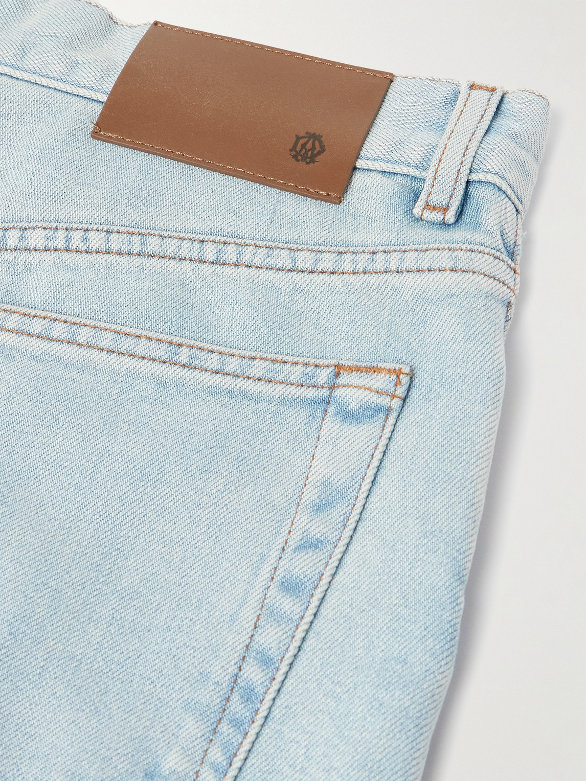 Dunhill Slim-fit Straight-leg Cotton And Mulberry Silk-blend Denim Jeans In Blue