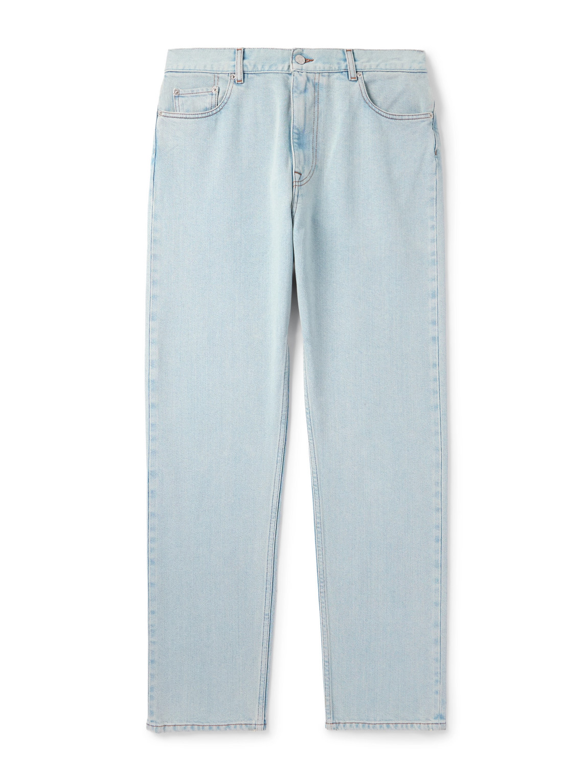 Dunhill Slim-fit Straight-leg Cotton And Mulberry Silk-blend Denim Jeans In Blue