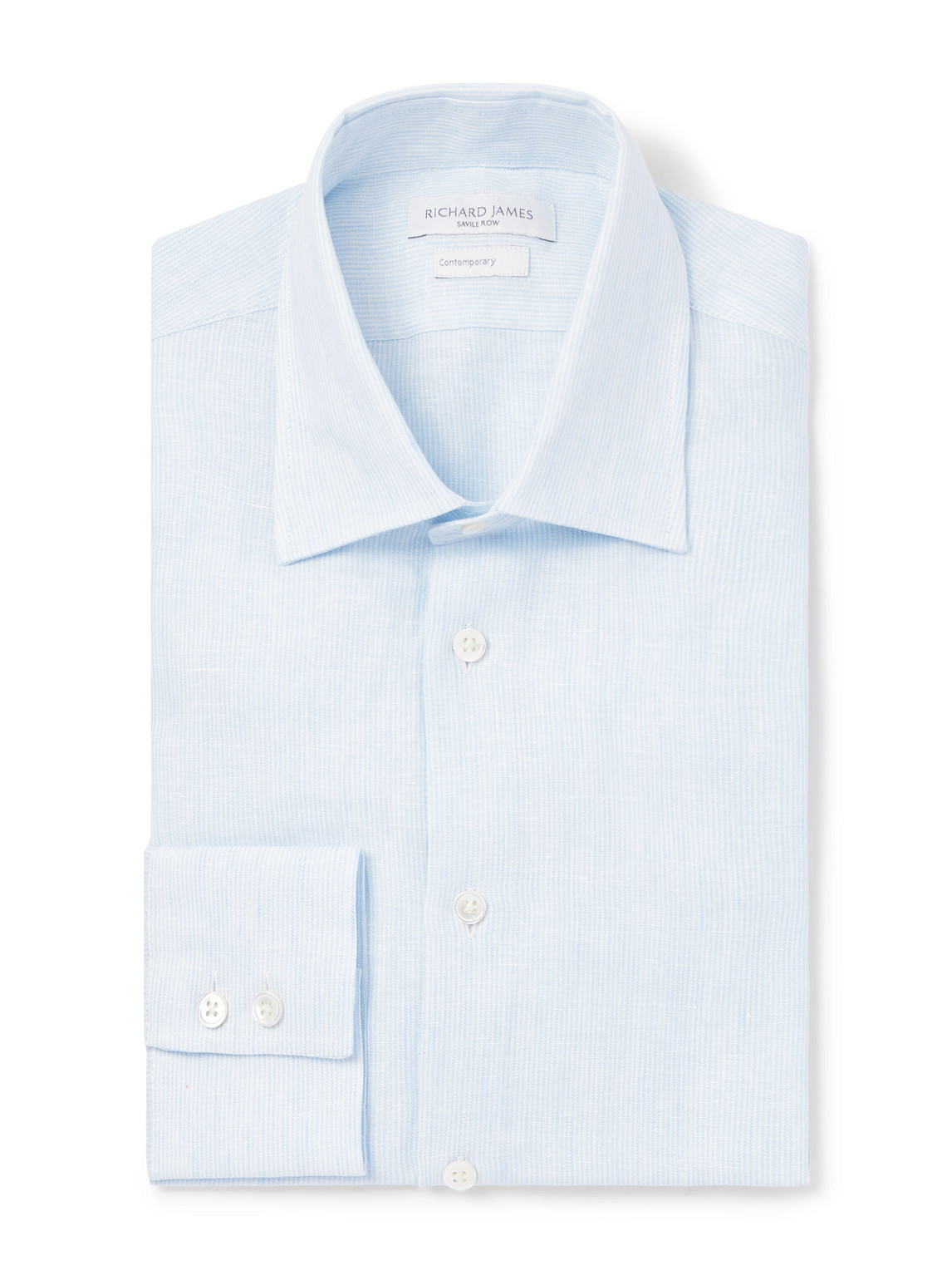 Richard James Slim-fit Striped Linen Shirt