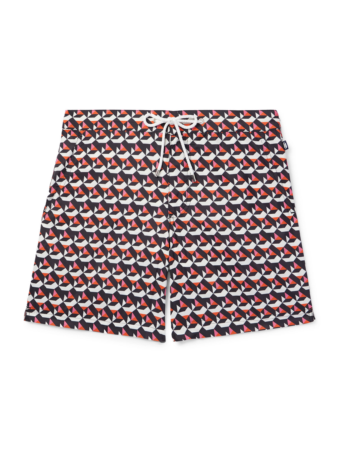 Straight-Leg Mid-Length Printed Recycled Swim Shorts